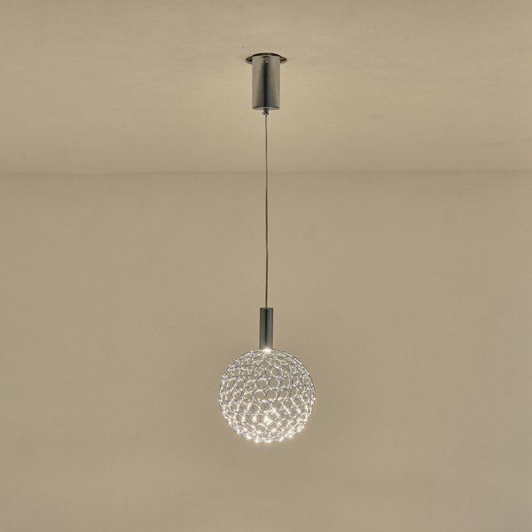 ΦΩΤΙΣΤΙΚΟ ΜΕΤΑΛΛΟ ΜΟΝΟΦΩΤΟ ΟΒΑΛ LED 6.3W 648Lm 3000K Φ250x1388mm AΣΗΜΙ ARTE ILLUMINA PERFORATO - Image 3