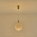 ΦΩΤΙΣΤΙΚΟ ΜΕΤΑΛΛΟ ΜΟΝΟΦΩΤΟ ΟΒΑΛ LED 6.3W 648Lm 3000K Φ250x1388mm ΧΡΥΣΟ ARTE ILLUMINA PERFORATO - Image 3