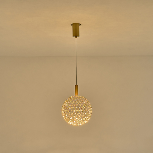 ΦΩΤΙΣΤΙΚΟ ΜΕΤΑΛΛΟ ΜΟΝΟΦΩΤΟ ΟΒΑΛ LED 6.3W 648Lm 3000K Φ250x1388mm ΧΡΥΣΟ ARTE ILLUMINA PERFORATO - Image 3