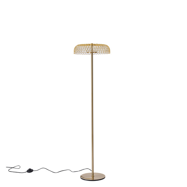 ΦΩΤΙΣΤΙΚΟ ΕΠΙΔΑΠΕΔΙΟ ΜΕΤΑΛΛIKO LED 9W 1080Lm 3000K Φ350x1320mm ΧΡΥΣΟ ARTE ILLUMINA PERFORATO - Image 2