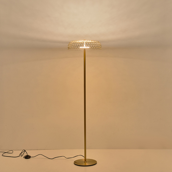 ΦΩΤΙΣΤΙΚΟ ΕΠΙΔΑΠΕΔΙΟ ΜΕΤΑΛΛIKO LED 9W 1080Lm 3000K Φ350x1320mm ΧΡΥΣΟ ARTE ILLUMINA PERFORATO - Image 3