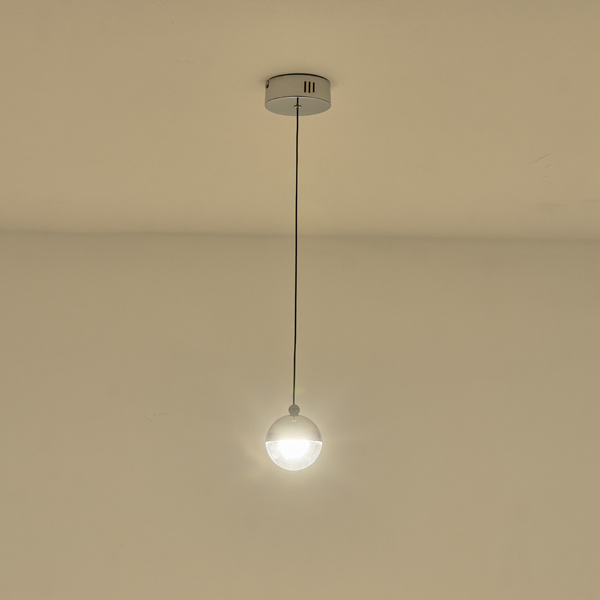 ΦΩΤΙΣΤΙΚΟ ΚΡΕΜΑΣΤΟ ΑΛΟΥΜΙΝΙΟ LED 6W 500Lm 3000K Φ10 ΑΣΗΜΙ ARTE ILLUMINA MELANIE - Image 3