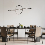 ΦΩΤΙΣΤΙΚΟ ΚΡΕΜΑΣΤΟ ΓΡΑΜΜΙΚΟ LED 45W 3000Κ 120X150 ΜΑΥΡΟ ARTE ILLUMINA - Image 2