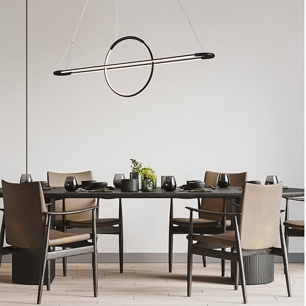 ΦΩΤΙΣΤΙΚΟ ΚΡΕΜΑΣΤΟ ΓΡΑΜΜΙΚΟ LED 45W 3000Κ 120X150 ΜΑΥΡΟ ARTE ILLUMINA - Image 2