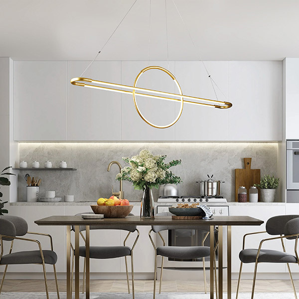 ΦΩΤΙΣΤΙΚΟ ΚΡΕΜΑΣΤΟ ΓΡΑΜΜΙΚΟ LED 45W 3000Κ 120X150 ΧΡΥΣΟ ARTE ILLUMINA - Image 2