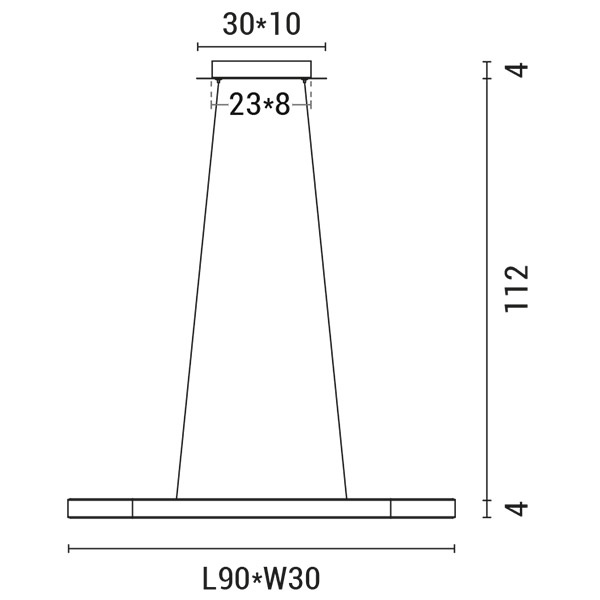 ΦΩΤΙΣΤΙΚΟ ΚΡΕΜΑΣΤΟ ΓΡΑΜΜΙΚΟ LED 55W 3000Κ 900X300X1200 ΛΕΥΚΟ ARTE ILLUMINA - Image 3