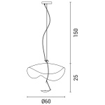 ΦΩΤΙΣΤΙΚΟ ΚΡΕΜΑΣΤΟ LED 12W Φ60X130 3CCT ΧΡΥΣΟ-ΛΕΥΚΟ ARTE ILLUMINA - Image 3