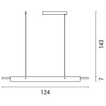 ΦΩΤΙΣΤΙΚΟ ΚΡΕΜΑΣΤΟ ΓΡΑΜΜΙΚΟ LED 20W L124*W5.6*H7CM 3 CCT  ΜΑΥΡΟ ARTE ILLUMINA - Image 3