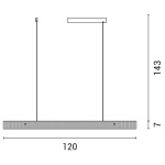 ΦΩΤΙΣΤΙΚΟ ΚΡΕΜΑΣΤΟ ΓΡΑΜΜΙΚΟ ΜΟΝΟΦΩΤΟ LED 25W  L120*W5.6*H7CM 3 CCT ΜΑΥΡΟ ARTE ILLUMINA - Image 3