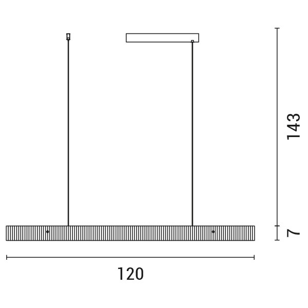 ΦΩΤΙΣΤΙΚΟ ΚΡΕΜΑΣΤΟ ΓΡΑΜΜΙΚΟ ΜΟΝΟΦΩΤΟ LED 25W  L120*W5.6*H7CM 3 CCT ΜΑΥΡΟ ARTE ILLUMINA - Image 3