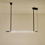 ΦΩΤΙΣΤΙΚΟ ΚΡΕΜΑΣΤΟ ΜΕΤΑΛΛΟ ΔΕΡΜΑ LED 25W 1750Lm 3000K 1400X60X1200mm ΜΑΥΡΟ ARTE ILLUMINA LINEA - Image 3