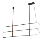 ΦΩΤΙΣΤΙΚΟ ΚΡΕΜΑΣΤΟ ΜΕΤΑΛΛΟ ΔΕΡΜΑ LED 3x25W 5250Lm 3000K 1400X60X1200mm ΜΑΥΡΟ ARTE ILLUMINA LINEA - Image 2