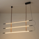 ΦΩΤΙΣΤΙΚΟ ΚΡΕΜΑΣΤΟ ΜΕΤΑΛΛΟ ΔΕΡΜΑ LED 3x25W 5250Lm 3000K 1400X60X1200mm ΜΑΥΡΟ ARTE ILLUMINA LINEA - Image 3