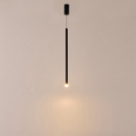 ΦΩΤΙΣΤΙΚΟ ΚΡΕΜΑΣΤΟ ΑΛΟΥΜΙΝΙΟ LED 3W 210Lm 3000K Φ50X1200mm ΜΑΥΡΟ ARTE ILLUMINA CASCADE - Image 3