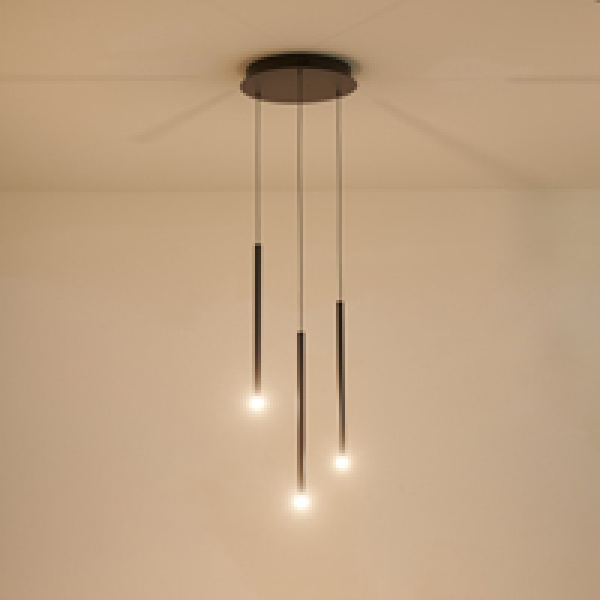 ΦΩΤΙΣΤΙΚΟ ΚΡΕΜΑΣΤΟ ΑΛΟΥΜΙΝΙΟ LED 6W 420Lm 3000K Φ300X1500mm ΜΑΥΡΟ ARTE ILLUMINA CASCADE - Image 3