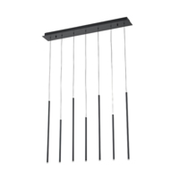 ΦΩΤΙΣΤΙΚΟ ΚΡΕΜΑΣΤΟ ΑΛΟΥΜΙΝΙΟ LED 14W 980Lm 3000K 940X1500X130mm ΜΑΥΡΟ ARTE ILLUMINA CASCADE - Image 2