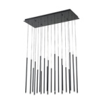 ΦΩΤΙΣΤΙΚΟ ΚΡΕΜΑΣΤΟ ΑΛΟΥΜΙΝΙΟ LED 42W 2940Lm 3000K 940X1500mm ΜΑΥΡΟ ARTE ILLUMINA CASCADE - Image 2