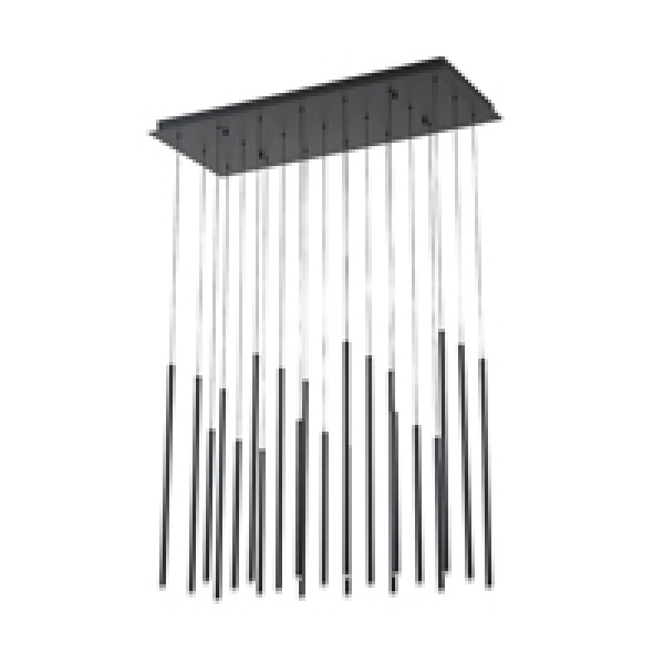 ΦΩΤΙΣΤΙΚΟ ΚΡΕΜΑΣΤΟ ΑΛΟΥΜΙΝΙΟ LED 42W 2940Lm 3000K 940X1500mm ΜΑΥΡΟ ARTE ILLUMINA CASCADE - Image 2