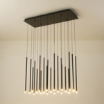 ΦΩΤΙΣΤΙΚΟ ΚΡΕΜΑΣΤΟ ΑΛΟΥΜΙΝΙΟ LED 42W 2940Lm 3000K 940X1500mm ΜΑΥΡΟ ARTE ILLUMINA CASCADE - Image 3