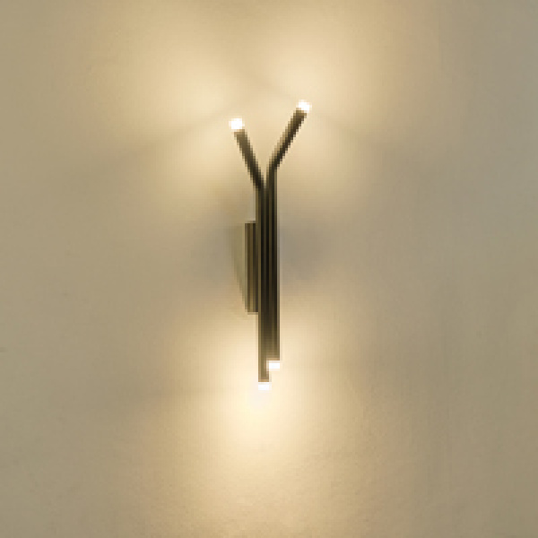 ΑΠΛΙΚΑ TOIXOY ΑΛΟΥΜΙΝΙΟΥ LED 10W 600Lm 3000K 400X75mm ΜΑΥΡΟ ARTE ILLUMINA CASCADE - Image 3