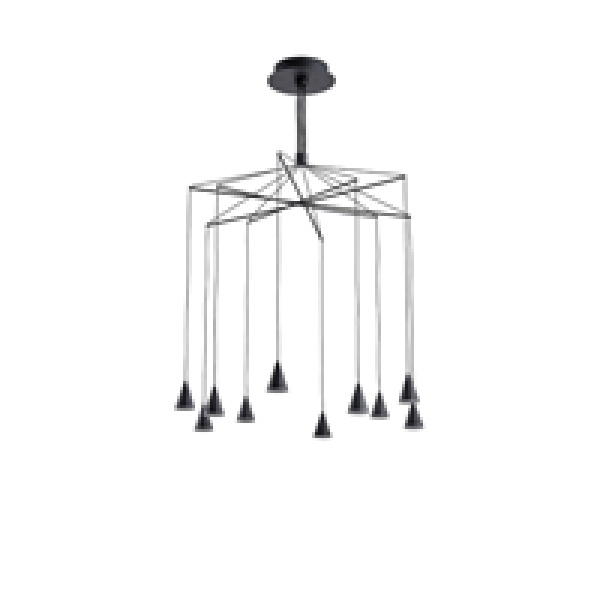 ΦΩΤΙΣΤΙΚΟ ΚΡΕΜΑΣΤΟ LED 50W 3000Lm 3000K Φ800X1200mm ΜΑΥΡΟ ARTE ILLUMINA CAMPANELLE - Image 2