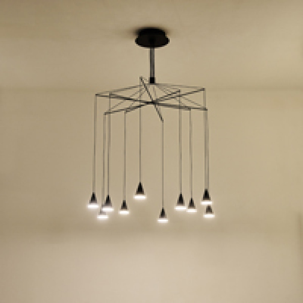 ΦΩΤΙΣΤΙΚΟ ΚΡΕΜΑΣΤΟ LED 50W 3000Lm 3000K Φ800X1200mm ΜΑΥΡΟ ARTE ILLUMINA CAMPANELLE - Image 3