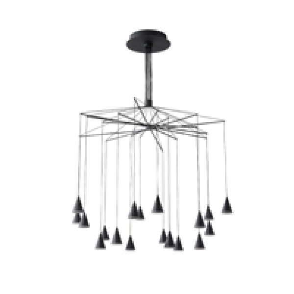 ΦΩΤΙΣΤΙΚΟ ΚΡΕΜΑΣΤΟ LED 90W 5400Lm 3000K Φ1000X1200mm ΜΑΥΡΟ ARTE ILLUMINA CAMPANELLE - Image 2