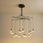 ΦΩΤΙΣΤΙΚΟ ΚΡΕΜΑΣΤΟ LED 90W 5400Lm 3000K Φ1000X1200mm ΜΑΥΡΟ ARTE ILLUMINA CAMPANELLE - Image 3