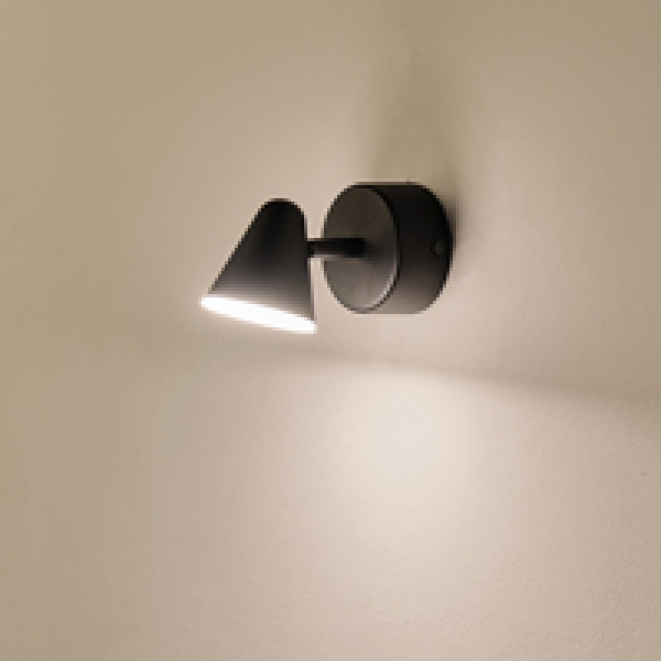 ΑΠΛΙΚΑ ΤΟΙΧΟΥ 5W 300Lm 3000K 80Χ135mm ΜΑΥΡΟ ARTE ILLUMINA CAMPANELLE - Image 3