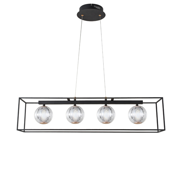 ΦΩΤΙΣΤΙΚΟ ΚΡΕΜΑΣΤΟ ΜΕΤΑΛΛΟ LED 14W 650Lm 3000K 80X1200mm ΜΑΥΡΟ ARTE ILLUMINA BOX - Image 2