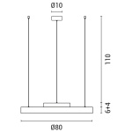 ΦΩΤΙΣΤΙΚΟ ΚΡΕΜΑΣΤΟ LED 70W 3000Κ 80X10 ΛΕΥΚΟ ARTE ILLUMINA - Image 3
