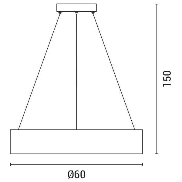 ΦΩΤΙΣΤΙΚΟ ΚΡΕΜΑΣΤΟ ΣΤΡΟΓΓΥΛΟ LED 50W 3000Κ Φ60X11 ΛΕΥΚΟ-ΞΥΛΟ ΔΡΥΣ ARTE ILLUMINA - Image 3