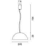ΦΩΤΙΣΤΙΚΟ ΚΡΕΜΑΣΤΟ LED 30W D45*H120CM ΜΑΥΡΟ 3CCT ARTE ILLUMINA - Image 3