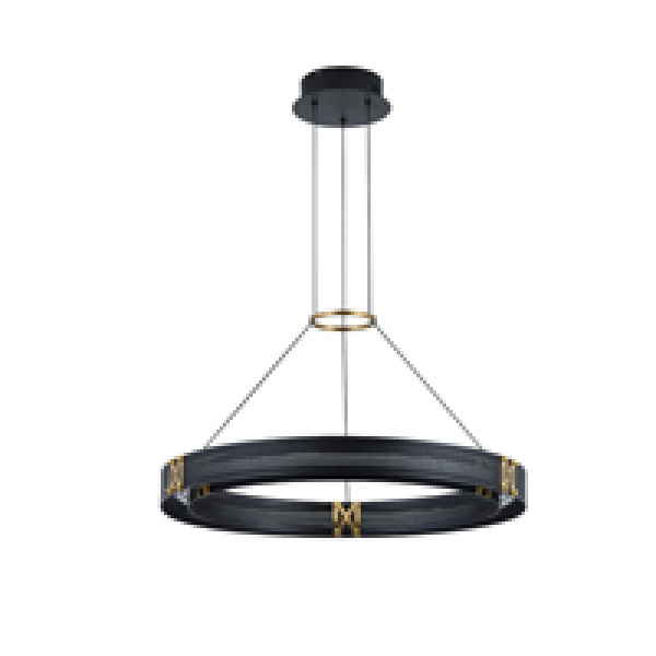 ΦΩΤΙΣΤΙΚΟ ΚΡΕΜΑΣΤΟ ΑΛΟΥΜΙΝΙΟ LED 33W 1980lm 3000K Φ620mm ΜΑΥΡΟ-ΧΡΥΣΟ ARTE ILLUMINA LUIS - Image 2