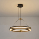 ΦΩΤΙΣΤΙΚΟ ΚΡΕΜΑΣΤΟ ΑΛΟΥΜΙΝΙΟ LED 33W 1980lm 3000K Φ620mm ΜΑΥΡΟ-ΧΡΥΣΟ ARTE ILLUMINA LUIS - Image 3