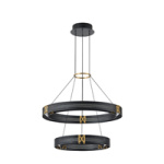 ΦΩΤΙΣΤΙΚΟ ΚΡΕΜΑΣΤΟ ΑΛΟΥΜΙΝΙΟ LED 62W 3720Lm 3000K 620X1200mm ΜΑΥΡΟ-ΧΡΥΣΟ ARTE ILLUMINA LUIS - Image 2
