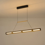 ΦΩΤΙΣΤΙΚΟ ΚΡΕΜΑΣΤΟ ΑΛΟΥΜΙΝΙΟ LED 21W 1260Lm 3000K Φ1200mm ΜΑΥΡΟ-ΧΡΥΣΟ ARTE ILLUMINA LUIS - Image 3