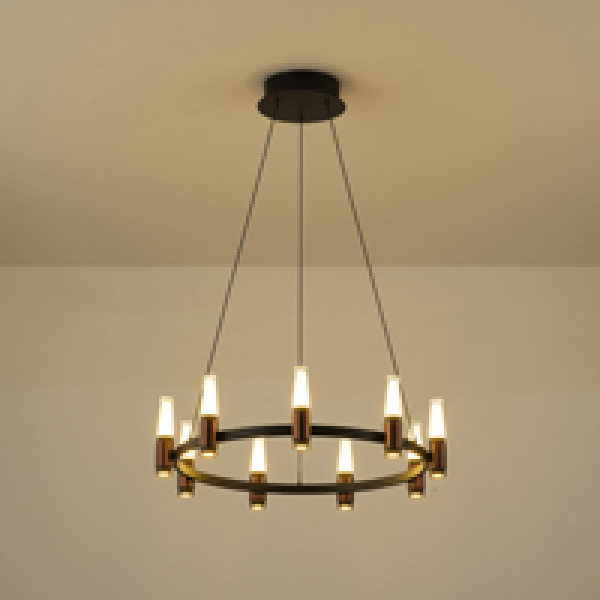 ΦΩΤΙΣΤΙΚΟ ΚΡΕΜΑΣΤΟ ΑΛΟΥΜΙΝΙΟ LED 43W 2580Lm 3000K Φ630XΗ1500mm ΜΑΥΡΟ-ΚΑΦΕ ARTE ILLUMINA VELAS - Image 3