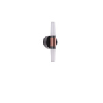 ΑΠΛΙΚΑ TOIXOY ΑΛΟΥΜΙΝΙΟΥ LED 6W 360Lm 3000K Φ80X240mm ΜΑΥΡΟ-ΧΡΥΣΟ ARTE ILLUMINA VELAS - Image 2