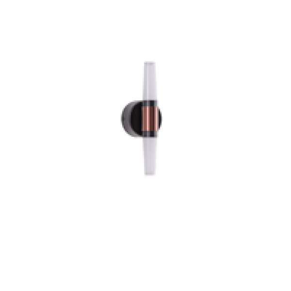 ΑΠΛΙΚΑ TOIXOY ΑΛΟΥΜΙΝΙΟΥ LED 6W 360Lm 3000K Φ80X240mm ΜΑΥΡΟ-ΧΡΥΣΟ ARTE ILLUMINA VELAS - Image 2