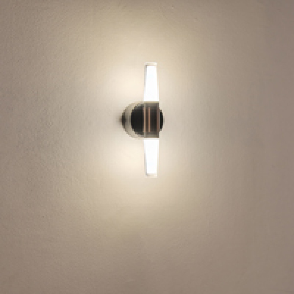 ΑΠΛΙΚΑ TOIXOY ΑΛΟΥΜΙΝΙΟΥ LED 6W 360Lm 3000K Φ80X240mm ΜΑΥΡΟ-ΧΡΥΣΟ ARTE ILLUMINA VELAS - Image 3