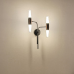 ΑΠΛΙΚΑ TOIXOY ΑΛΟΥΜΙΝΙΟΥ LED 2X6W 720Lm 3000K 420X130mm ΜΑΥΡΟ-ΧΡΥΣΟ ARTE ILLUMINA VELAS - Image 3