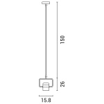 ΦΩΤΙΣΤΙΚΟ ΚΡΕΜΑΣΤΟ ΜΟΝΟΦΩΤΟ LED 3+5W 3000Κ 15.8X8X26.1 ΜΑΥΡΟ-ΧΡΥΣΟ ARTE ILLUMINA - Image 3