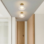 ΑΠΛΙΚΑ ΤΟΙΧΟΥ METAΛΛΟ-ΓΥΑΛΙ LED 8W 624Lm 3000K 200Χ200mm ΜΠΡΟΝΖΕ-ΔΙΑΦΑΝΟ ARTE ILLUMINA NIMBUS - Image 2