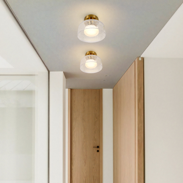 ΑΠΛΙΚΑ ΤΟΙΧΟΥ METAΛΛΟ-ΓΥΑΛΙ LED 8W 624Lm 3000K 200Χ200mm ΜΠΡΟΝΖΕ-ΔΙΑΦΑΝΟ ARTE ILLUMINA NIMBUS - Image 2