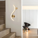 ΑΠΛΙΚΑ ΤΟΙΧΟΥ AΛΟΥΜΙΝΙΟΥ LED 9W 702Lm 3000K 595x30x235mm ΜΑΥΡΟ-ΜΠΡΟΝΖΕ ARTE ILLUMINA WELLE - Image 3