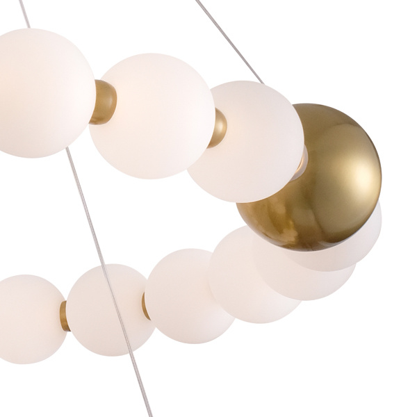 ΦΩΤΙΣΤΙΚΟ ΚΡΕΜΑΣΤΟ ΜΕΤΑΛΛΟ LED 40W 2730Lm 3000K Φ720mm ΜΠΡΟΝΖΕ-ΛΕΥΚΟ ARTE ILLUMINA TREA - Image 2