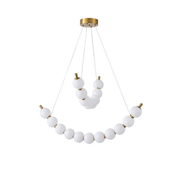 ΦΩΤΙΣΤΙΚΟ ΚΡΕΜΑΣΤΟ ΜΕΤΑΛΛΟ LED 19W 1170Lm 3000K 800X1420mm ΜΠΡΟΝΖΕ-ΛΕΥΚΟ ARTE ILLUMINA TREA - Image 2
