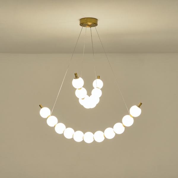 ΦΩΤΙΣΤΙΚΟ ΚΡΕΜΑΣΤΟ ΜΕΤΑΛΛΟ LED 19W 1170Lm 3000K 800X1420mm ΜΠΡΟΝΖΕ-ΛΕΥΚΟ ARTE ILLUMINA TREA - Image 3