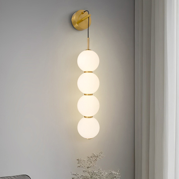 ΑΠΛΙΚΑ ΤΟΙΧΟΥ ΜΕΤΑΛΛΙΚΗ LED ΓΥΑΛΙ 19W 1482Lm 3000K 160 Χ650mm ΜΠΡΟΝΖΕ-ΛΕΥΚΟ ARTE ILLUMINA TREA - Image 2